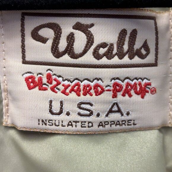 Vintage Walls Blizzard Pruf Coat Beige Thinsulate Full Zip Jacket Western - Picture 12 of 14